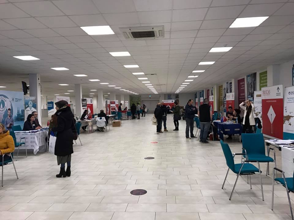 Köln`deki fuarda ögrenciler bilgilendirildi.
